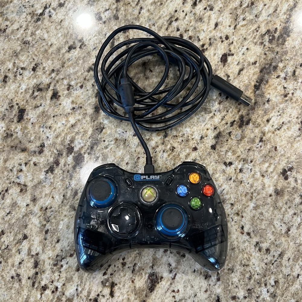 Microsoft Xbox 360 @PLAY (At Play) Wired Clear Smoke Controller